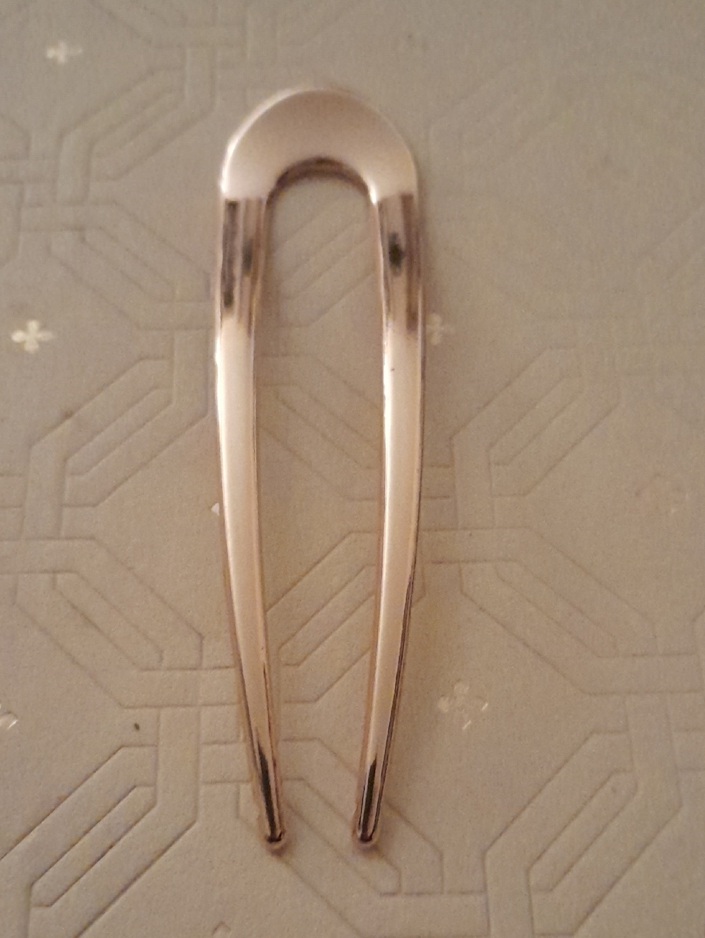 Sleek Metal Hair Fork - Silver